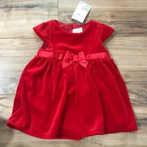 H&M holiday red dress 6-9 Months NWT